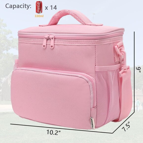 Insulated Lunch Bag for Adult/Women/Men, Reusable Large Lunch Box Cooler Soft Le - Picture 4 of 7